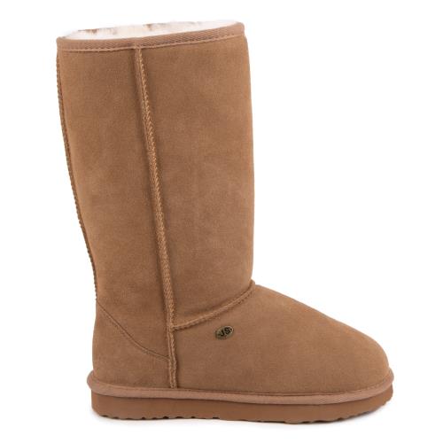 Ladies Tall Classic Sheepskin Boots Chestnut Extra Image 1